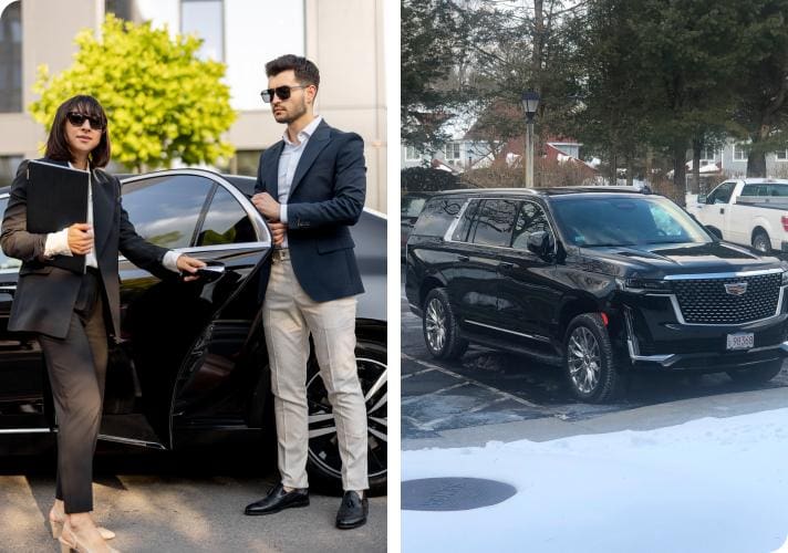 Black car service; luxury transportation.