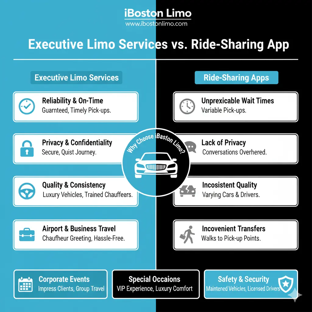 Executive Limo Services vs. Ride-Sharing Apps